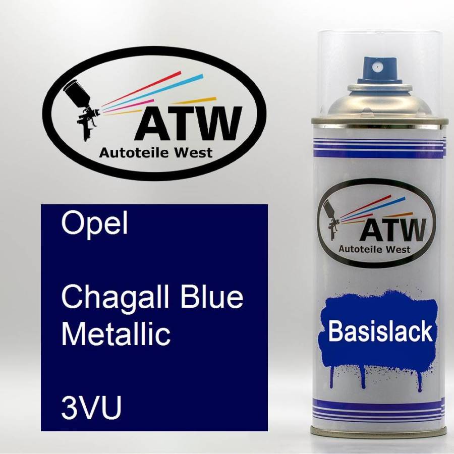 Opel, Chagall Blue Metallic, 3VU: 400ml Sprühdose, von ATW Autoteile West.